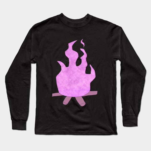 Pink Starry Flame Long Sleeve T-Shirt by Usagicollection